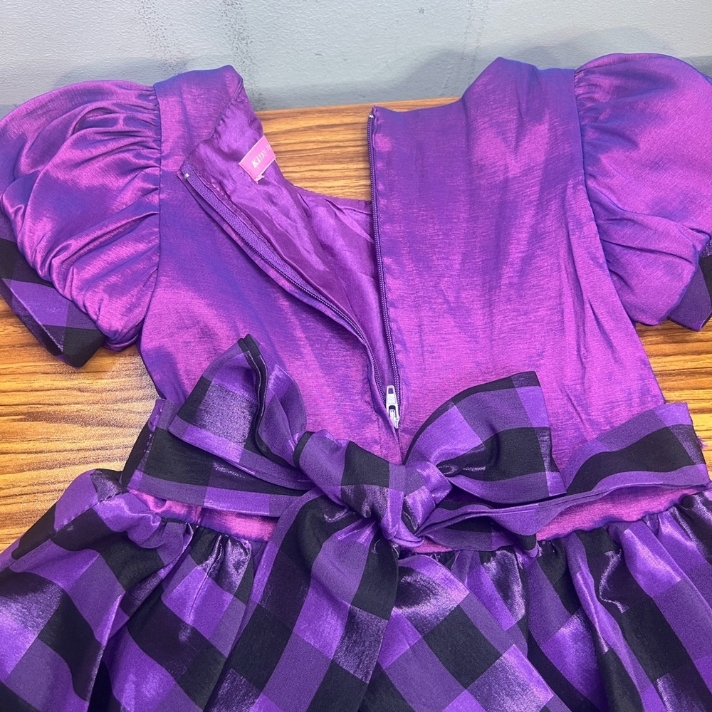Elegant Kids Formal Dress in Purple and Black - Picture 5 of 9
